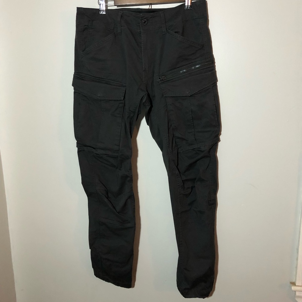 G star raw rovic zip 3d straight tapered charcoal grey mens cargo pants 32x32